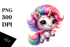 Cute Unicorn Jumping PNG Product Image 1