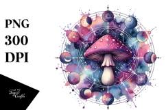 Magical Celestial Mushroom PNG Product Image 1