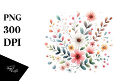 Cute Doodled Flower PNG Product Image 1