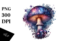 Detailed Mystical Celestial Mushroom, Transparent PNG Product Image 1
