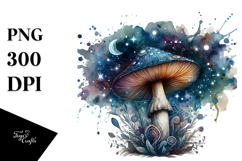 Detailed Mystical Celestial Mushroom, Transparent PNG Product Image 1