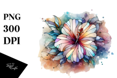 Abstract Hibiscus Splash PNG Product Image 1
