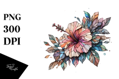 Abstract Hibiscus Splash PNG Product Image 1