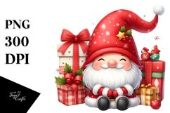 Red Christmas Gnomes PNG Product Image 1