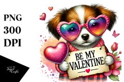 Detailed Puppy Heart Sunglasses PNG Product Image 1