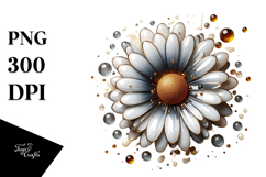 Abstract Glossy Daisy Material PNG Product Image 1