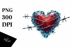 Heart with Barbwire PNG Product Image 1