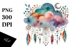 Colorful Boho Cloud PNG Product Image 1