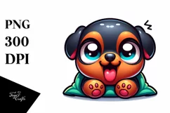 Crazy Rottweiler Baby, Transparent PNG Product Image 1