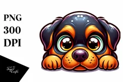 Crazy Rottweiler Baby, Transparent PNG Product Image 1