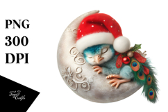 Dressed for Christmas Baby Peacock | Sublimation | Clipart Product Image 1