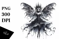 Detailed Gothic Fairy Sublimation Clipart Product Image 1