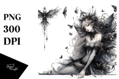 Detailed Gothic Fairy Sublimation Clipart Product Image 1