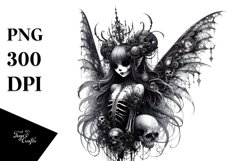 Detailed Gothic Fairy Sublimation Clipart Product Image 3