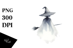 Gothic Witch Watercolor PNG Product Image 1