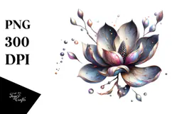Shiny Metallic Magnolia PNG Product Image 1