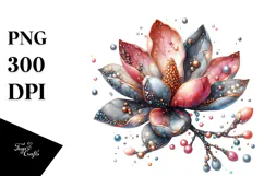 Shiny Metallic Magnolia PNG Product Image 1
