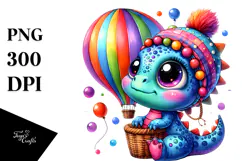 Vibrant Baby Dinosaur with Goofy Eyes, PNG Product Image 1