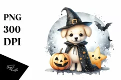 Cute Baby Puppy on Star PNG Product Image 3