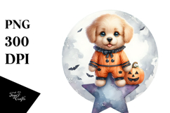 Cute Baby Puppy on Star PNG Product Image 1