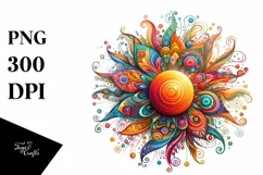 Vibrant Whimsical Sun Watercolor | Sublimation | Clipart Product Image 1