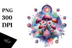 Vibrant Magical Celestial Mushroom Tarot Product Image 1