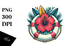Vintage Tropical Flower Beachbuoy, 20 oz Tumbler Product Image 1