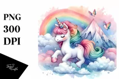 Outdoor Mountain Unicorn PNG Product Image 1
