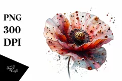 Metallic -Like Abstract Artistic Poppy | Clipart Product Image 3