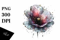 Metallic -Like Abstract Artistic Poppy | Clipart Product Image 1