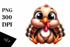 Funny Baby Turkey Goofy Eyes Clipart Product Image 3