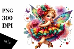 Colorful Charleston Dancer Fairy PNG Product Image 3