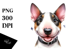 Cute Bull Terrier with Big Eyes PNG Product Image 1