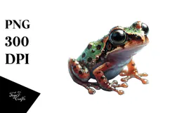 Digital Baby Frog with Big Eyes PNG Product Image 1