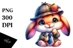 Goofy Detective Bunny PNG Product Image 1