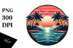 Retro Island Sunset Tshirt, 20 oz Tumbler Product Image 1