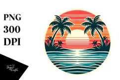 Retro Island Sunset Tshirt, 20 oz Tumbler Product Image 1