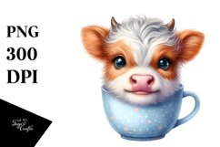 Cute Baby Cow Cup | Sublimation | Clipart Product Image 3