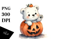 Cute Baby Polar Bear Popping Out, High-Res PNG Product Image 1