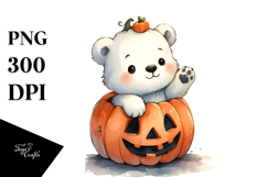 Cute Baby Polar Bear Popping Out, High-Res PNG Product Image 1