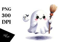Funny Halloween Ghost Clipart Product Image 1