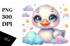 Cute Snow Goose Clipart, High-Resolution PNG Product Image 1