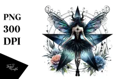 Gothic Fairy on Star PNG Product Image 1
