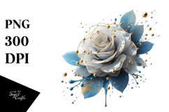 3D Rose Splash PNG Product Image 1
