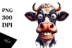 Cow Funny es Cow Portrait | Clipart Product Image 3