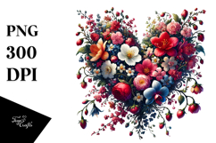 Digital Painting Spring Heart PNG Product Image 1