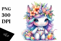 Baby Macaw Unicorn on Beachwear | Sublimation | Clipart Product Image 3