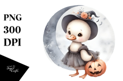 Cute Baby Swan on Moon PNG Product Image 1
