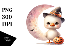 Cute Baby Swan on Moon PNG Product Image 1