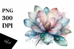 Pastel Magnolia with Metallic Insets, High-Res PNG Product Image 1